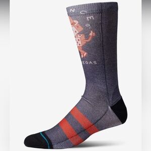 STANCE LAS VEGAS CREW HEIGHT SIZE LARGE IN CHARCOAL NWT